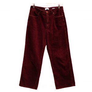Closed Corduroy Pants Women‎ 30x25 Burgundy High Rise Italy Straight Leg